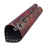 Einzigartiges breites Lederarmbandarmband geprägtes Seetangstreifenmuster, schnüren sich oben Art kann justiert werden, um Ihren Arm zu passen.