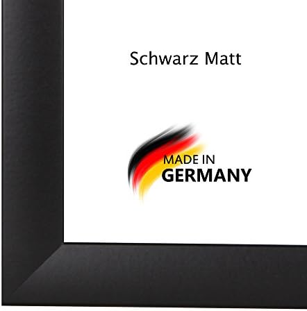 Picture frame, Photo frame PN50 23.62x47.2 inch (60x120 cm) in BLACK MATT with normal safety plastic glass and mdf back board, 50 mm MDF moulding with covered decorative foil