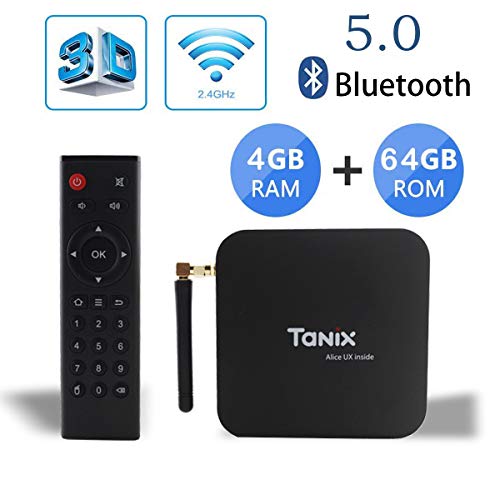 Tanix TX6 TV BOX Android 9.0 4GB RAM/64GB ROM 4K TV Allwinner H6, up to 1.5 GHz, Quad core ARM Cortex-A53 H.265 Decoding 2.4GHz/5GHz WiFi