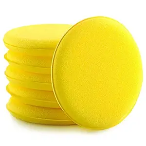 ZESI Microfiber Reusable Round Polishing Pad, 6 Pieces Set, Multipurpose. Ultra-Soft Applicator Pads with Finger Band Perfect Cleaning for car, Bike, Window, and More