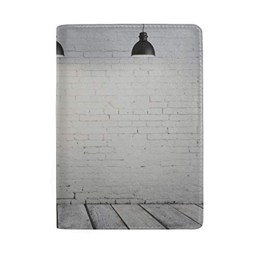 Preisvergleich Produktbild Konkreter Raum mit DREI Deckenlampen Blockierung Print Passinhabers-Fall Reisegepäck Passport Wallet Kartenhalter mit Leder für Männer Frauen Kinder Familie