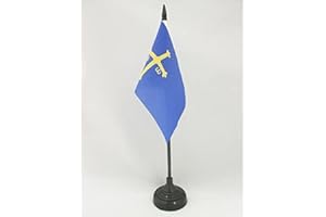 AZ FLAG Bandera de Mesa Del Principado de Asturias 15x10 cm - Banderina de Despacho Asturiana 10 x 15 cm