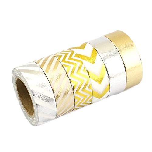 Très Chic Mailanda 6er Set Washi Tape Masking tape Klebeband Dekoband(C6) - 2