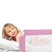 TecTake Bed guard toddler safety childs bedguard baby folding mesh rail 102cm pink