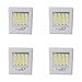 Price comparison product image Feicuan 4 COB LED Light Wireless Wall Lamp Battery Operated Cordless Switch Magnetic (Pack of 4)