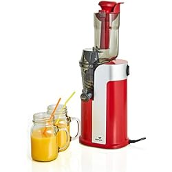 Senya SYBF-CJ018R extracteur de jus de fruits et legumes Healthy Juicer rouge 60 Tours/min avec goulotte extra large de 82 mm et moteur silencieux 250W