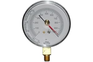 3S SuperSamaStore Vacuometro Vuotometro Professionale, Diametro 80 Millimetri, 0/1000 Mbar, Attacco Radiale