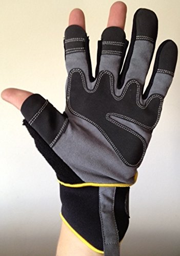 Fingerlose Mechaniker Easy Off Gloves Handschuhe mit – AS SEEN in der täglichen Spiegel, der Sonne & des Herstellers von Thomas meistverwendeten MBE – Ideal zum Reiten, Jagen, Angeln, Fitnessstudio, Gewichtheben, Gartenarbeit, Fotografie, Paintball, DIY & Arbeitskleidung – EU 11 – XL - 2