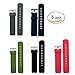 Produktbild Lamshaw Quick Release Silikon Ersatz Uhrenbänder 18mm, 20mm, 22mm und Wahl von 5 Farben (1 Satz von 5 Farben, 18mm)