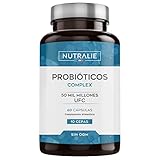 probioticos sin gluten y sin lactosa 50 MIL MILLONES UFC GARANTIZADAS: Probióticos Complex garantiza que cada dosis (dos cápsulas) contiene 50 mil millones de UFC (Unidades Formadoras de Colonias) durante toda la vida útil del producto.