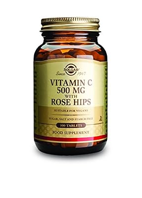 Solgar Vitamine C 500 avec Rose Hips 100 Comprimés