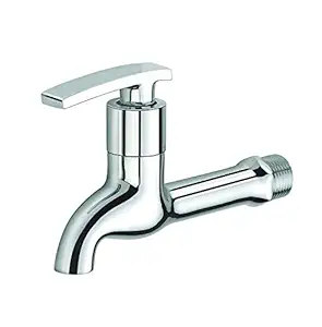 Ivaan Long Body Nose Quarter Turn Brass Bib Cock C.P Fittings Bathroom Washing Kitchen Sink Tap (Chrome Finish)