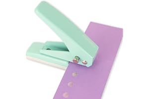 Craftelier - Perforadora de 1 Agujero con Recolector de Residuos, Capacidad de 20 Hojas - Taladradora Metálica para Tarjetas, Cartón y Proyectos Creativos, para Oficina, Hogar o Escuela