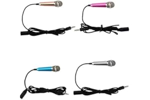Frienda 4-Piece Mini Karaoke Microphones for Mobile & Laptop, 4 Colors