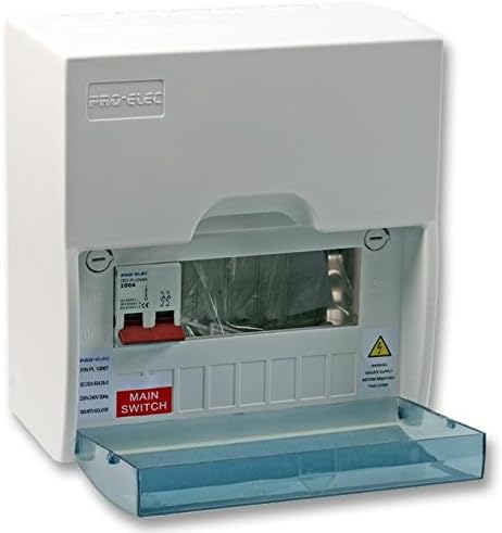 6 Way Consumer Unit with 2P 100A Isolator - ACU8M - Consumer Unit, Distribution board, Supply Domestic, Split Load, Garage or Shower electrical power systems (Domestic, 6 Way)