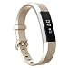 Produktbild Fundro Fitbit Alta HR Armband und Alta Armband, Einstellbar Köper Ersatz Band Armbänder für Fitbit Alta hr and Alta Band mit Metallschließe (Champagner, Large)