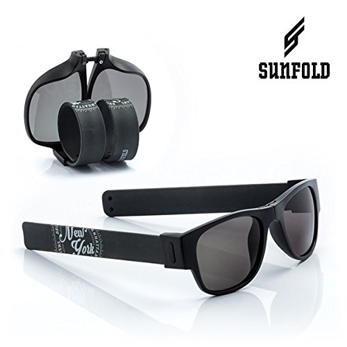 Sunfold Street Gafas de Sol Enrollables, Hombre, Negro, Talla Única