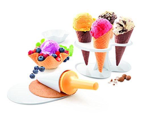 Tescoma della Casa Set für Räucherkegel und Gläsern mit Eis, Kunststoff, weiß, 17,10 x 9,30 x 21 cm