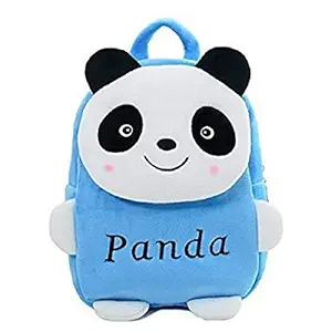 Blue Tree Cute Kids Backpack Toddler Bag Plush Animal Cartoon Mini Travel Bag for Baby Girl Boy 1-6 Years (Blue-Panda)