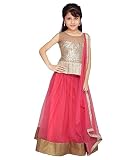 Clickedia Kids wear Girls Pink Net Lehenga Choli/ Chaniya Choli with Gota patti for Festive???? Diwali and wedding - traditional wear ( 8-12 yrs)- Semi-Stitched alterable RS.279 (86.00% Off) - Amazon