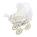 Price comparison product image Ornamental Antique Victorian Style Doll's Pram White with Lace Hood