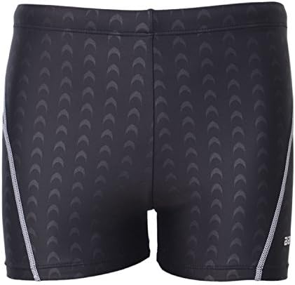 BANFEI Men Quickly Dry Trunks Beachwear Half Brief Leggings Surfing Wetsuit Leggings Trousers Size 4XL - Black & Grey Stripe