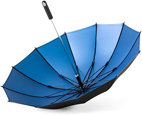 ZAYYS XRXY Umbrella/Double Layer/Parasols/Windproof/Long-handled/Simple Business Portable Stick Umbrella(2 Colors Available) Portable Parasols (Color : Blue)