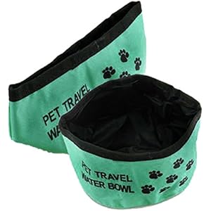 SODIAL(R) Faltbarer Reisenapf Wassernapf Trinknapf Hund Napf Reise futternapf Futternapf 2 Stueck