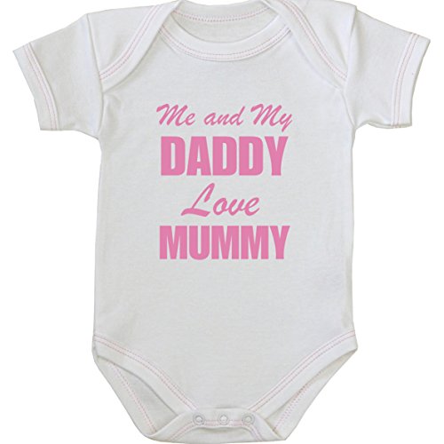 BabyPrem Baby Bodysuit Vest Onepiece Me and my Daddy Love Mummy Newborn - 12 mth