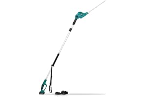 VONROC Tagliasiepi telescopico 20V | 2 batterie 2.0Ah e caricatore inclusi