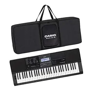 Casio CT-X870IN 61-Key Portable Keyboard (Black) + CBC600 Carry Case, Black