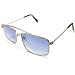 Silver Kartz Rectangular Unisex Sunglasses(Wy-150|55|Blue) RS.245.00