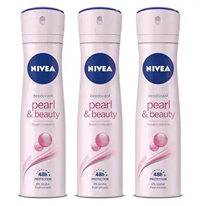 Nivea Women Deodorant, Pearl and Beauty, 150ml (Pack of 3)
