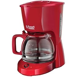Russell Hobbs 22611-56 Machine à Café, Cafetière Filtre 1,25L Texture, Grande Capacité - Rouge