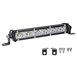 led bar ★☞ Einstellbare Halterung: Der Neigungswinkel lässt sich bei der Montage entsprechend anpassen. Diese Offroad-Scheinwerfer sind einfach zu installieren und kompatibel mit allen Lastkraftwagen, SUV, Bergbau, Booten, Landwirtschaft und schweren Maschinen usw.