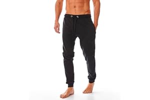 Iron Mountain Pantaloni da Tuta da Uomo in Filato Riciclato, Pantaloni da Jogging con Polsini