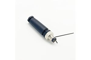 BAYZCONN Conector M8 de sensor de 4 pines, M8 de 4 pines, conector macho instalado en el sitio, 8 mm, IP67, resistente al agua, conector circular industrial, conexión de rosca, sin blindaje para la industria