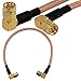 Produktbild 10" 25cm SMA Stecker Auf SMA 90o Stecker RF Koaxialkabel RG142 Jumper Kabel