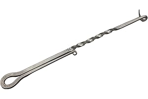 MOUNTTU BBQ Food Flipper 13.8 Inch Length Stainless Steel Meat Hook Flipper BBQ Accessories Easy to Clean Meat Hooks for Grilling Meat Cooking Smoking Supplies Style 2 Pig Tail Meat Flippers Meat Hooks for Gr