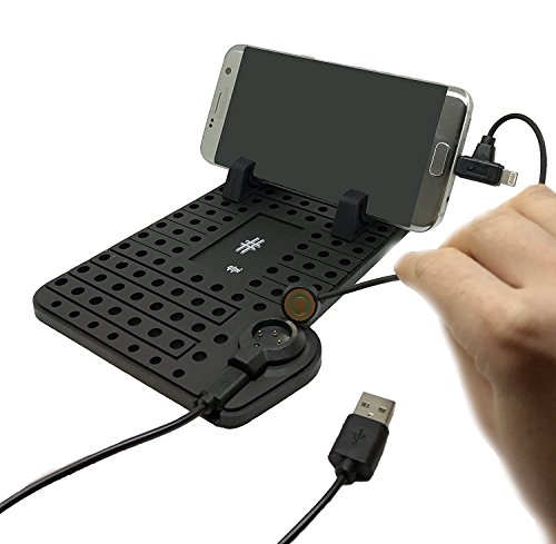 qtpi KFZ Halterung für Smartphone Rutschfest ohne kleben inklusive Ladestation (USB) - 4