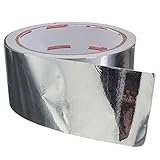Paquete incluido: 1 * cinta Jiyoho 1pc Cinta adhesiva de sellado de papel de aluminio Resistencia térmica conductos Reparaciones Cintas adhesivas con resistencia de alta temperatura 5cmx17m