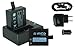 Price comparison product image 2 x Battery and Dual Charger/Mains and In-Car and USB for SJ4000, Qumox SJ4000, SJ5000, SJ5000 +, SJ6000/SJCAM M10, X1000 DBPOWER EX4000 EX5000.... Of 2)
