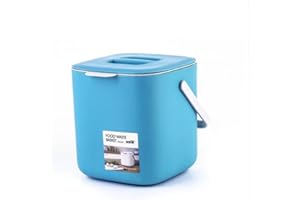 AMYZAVLS Contenitore per compost da cucina, 4 litri, contenitore per rifiuti biologici con coperchio, resistente agli odori per rifiuti organici quotidiani, contenitore interno rimovibile, facile da pulire