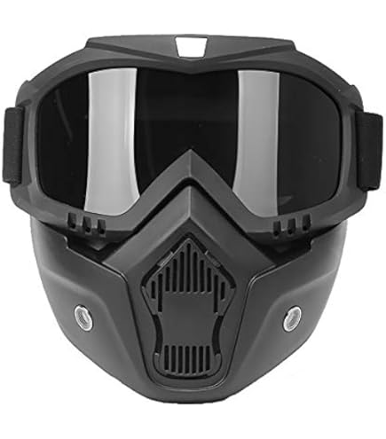 Maschera Messenger Con Teschio - Per Moto, Halloween, Sport, Con Occhiali Rimovibili - Foto 4