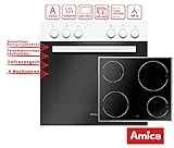 Anzahl der Kochzonen: 4 Amica EHC 933 021 W Herdset, weiß