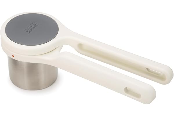 Joseph Joseph Helix - Presse-purée, pour réduire les légumes en purée, acier inoxydable, blanc/gris