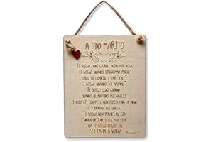 DACL'ART Targa a forma rettangolare in legno compensato di pioppo "A mio marito Ti scelgo"