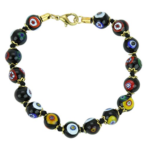 GlassOfVenice Mosaico de Cristal de Murano Pulsera - Negro