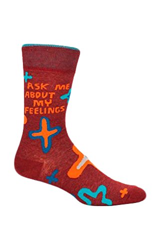 Preisvergleich Produktbild Herren Crew Socken – Blue Q – ASK ME ABOUT MY FEELINGS SW811