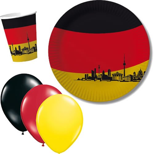 200 Flaggenpicker * DEUTSCHLAND * // Party deutsche Farben Schwarz Rot Gold Gelb Weltmeisterschaft Fussball Holzpicker Deko WM 2014 Germany - 2